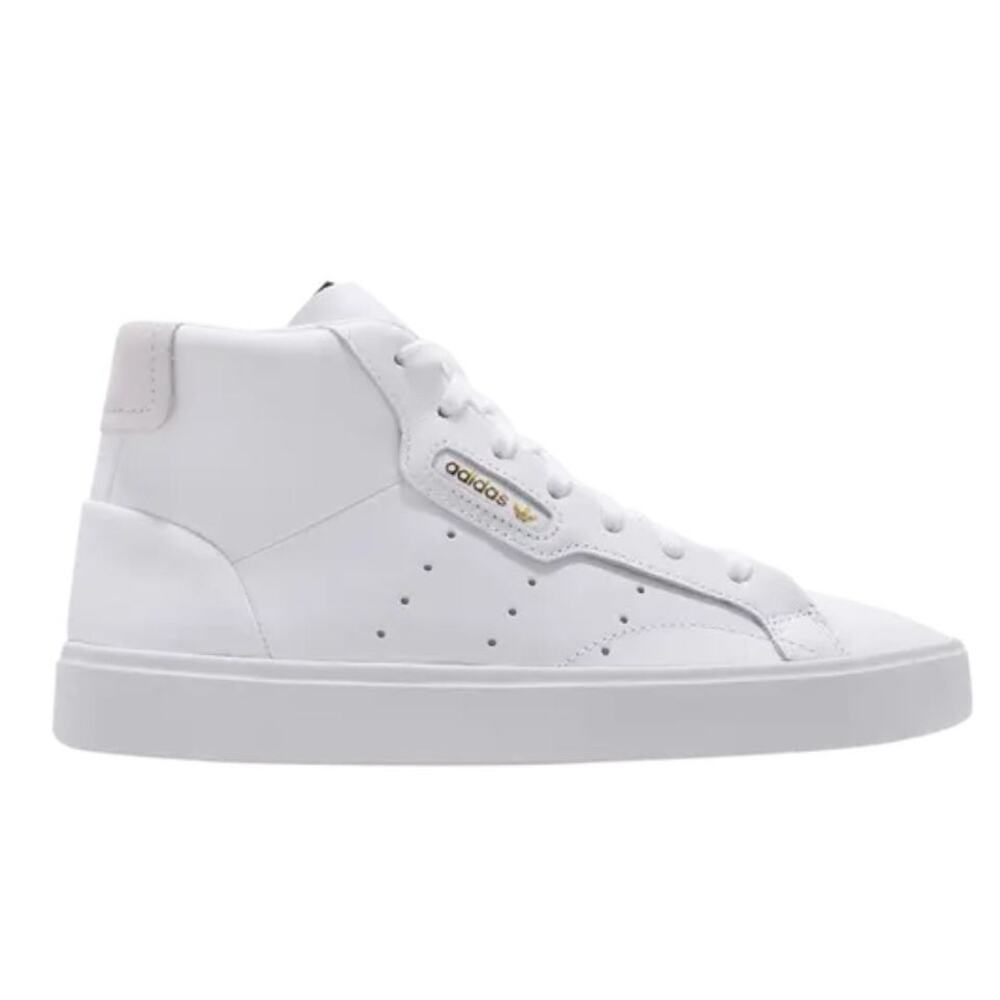 NWT Adidas Women's Sleek Mid Triple White Size 5 Sneakers Shoes